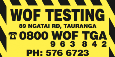 WOF testing message in Tauranga